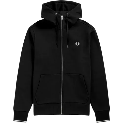Zip-throughs, male, , Size: S Zip-Up Sweater J7356 - Fred Perry - Modalova