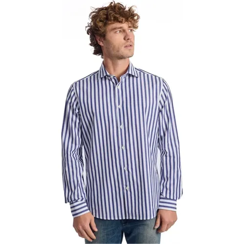 Zeitloses Gestreiftes Hemd - Eleganter Stil , Herren, Größe: 2XL - Baldinini - Modalova