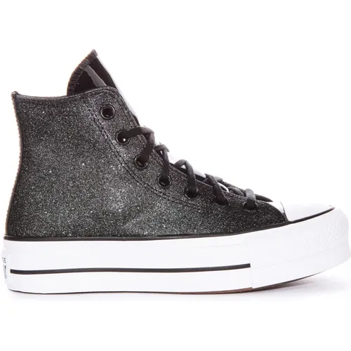 Glitter Platform Sneakers White , female, Sizes: 4 1/2 UK, 4 UK - Converse - Modalova