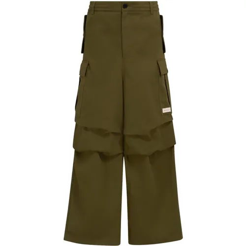 Gabardine cargo pants , male, Sizes: M, S - Marni - Modalova