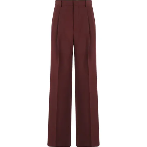 Wide Trousers, female, , Size: 2XS Women's Clothing Trousers Bordeaux Aw24 - Tagliatore - Modalova