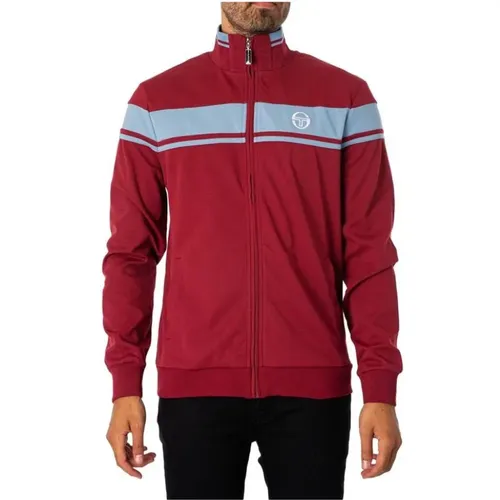 Retro Track Top with Funnel Neck and Zip Closure , male, Sizes: S - Sergio Tacchini - Modalova