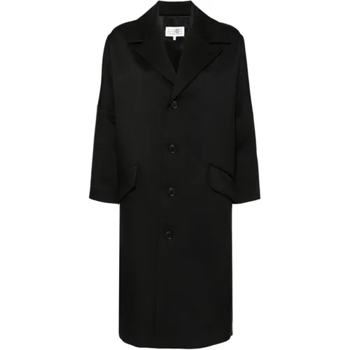 Twill Weave Coat , female, Sizes: 2XS - MM6 Maison Margiela - Modalova