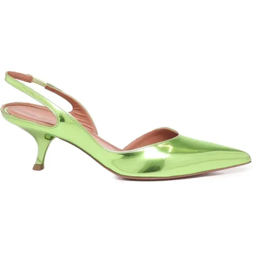 Aprikot Reflex Print Leder Slingback Sandalen , Damen, Größe: 39 EU - Aldo Castagna - Modalova