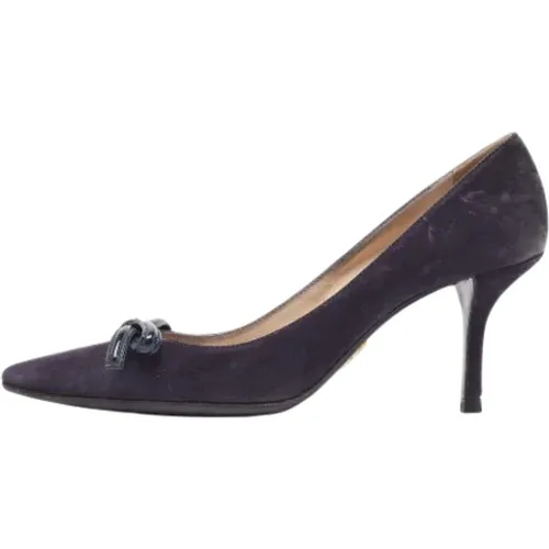 Pre-owned Suede heels , female, Sizes: 4 1/2 UK - Prada Vintage - Modalova