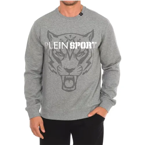 Rundhals Sweatshirt mit Markendruck,Rundhalsausschnitt Sweatshirt mit Markendruck,Rundhals-Sweatshirt mit Markendruck - Plein Sport - Modalova