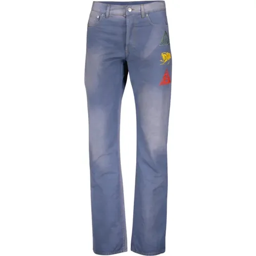Blaue Gewaschene Straight Cut Jeans - Dior - Modalova