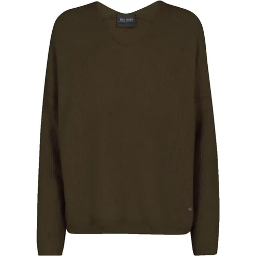Soft and Stylish V-Neck Knit Sweater , female, Sizes: XS, L, S - MOS MOSH - Modalova