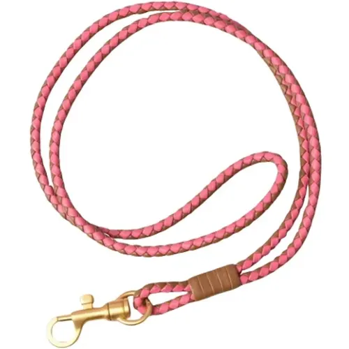 Pre-owned Leather necklaces , female, Sizes: ONE SIZE - Bottega Veneta Vintage - Modalova