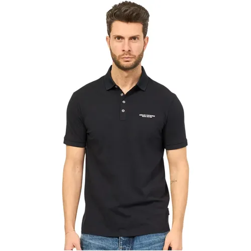 Cotton Polo Shirt Regular Fit , male, Sizes: L - Armani Exchange - Modalova