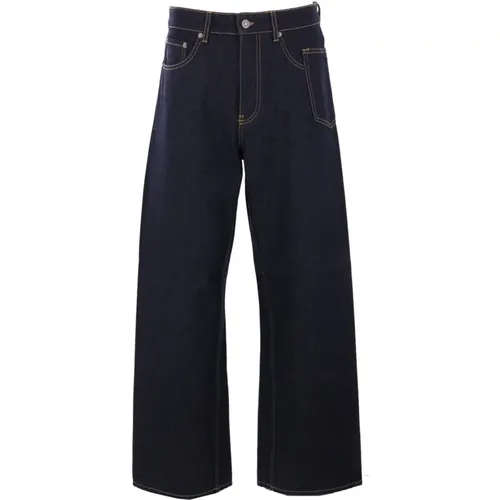 Wide Leg Denim Jeans , Herren, Größe: W30 - Golden Goose - Modalova