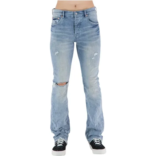 Denim Flared Leg Jeans , male, Sizes: W34, W31, W32, W33, W36, W30 - Purple Brand - Modalova