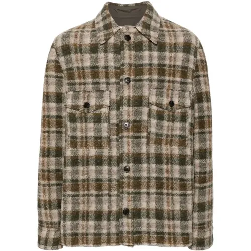 Plaid Knitted Shirt with Brushed Finish , male, Sizes: L, XL, M - Isabel marant - Modalova