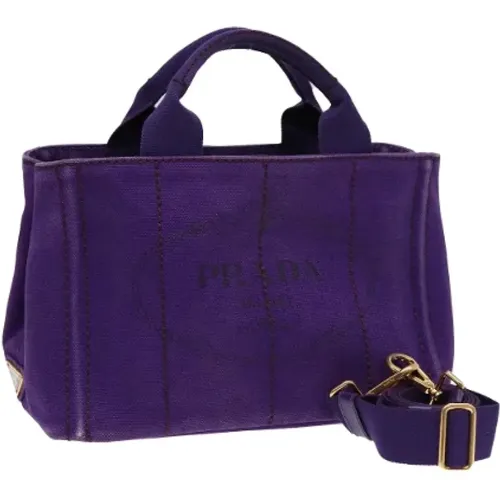 Pre-owned Tote Bags, female, , Size: ONE SIZE Pre-owned Canvas prada-bags - Prada Vintage - Modalova