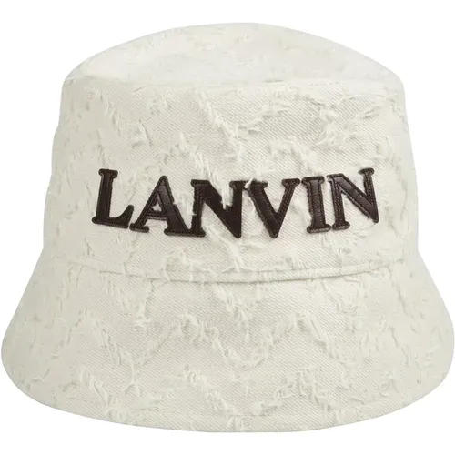 Hats, male, , Size: 56 CM Chevron Patterned Bob Motif Shirt - Lanvin - Modalova