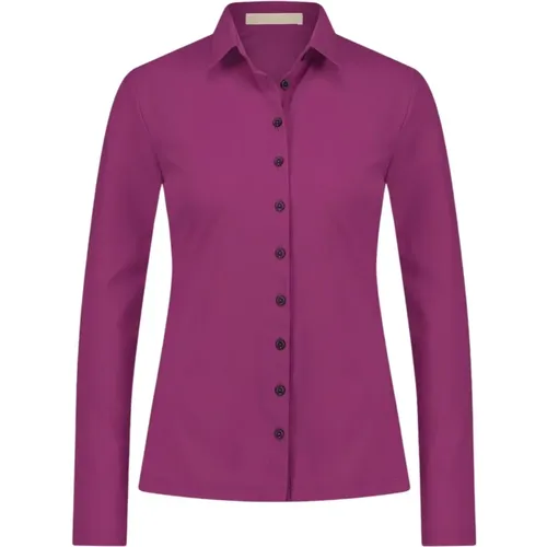 Elegante Buttoned Shirt aus Technischem Jersey , Damen, Größe: 2XS - Jane Lushka - Modalova