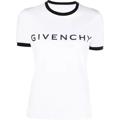 Zweifarbige Design T-shirts und Polos , Damen, Größe: M - Givenchy - Modalova