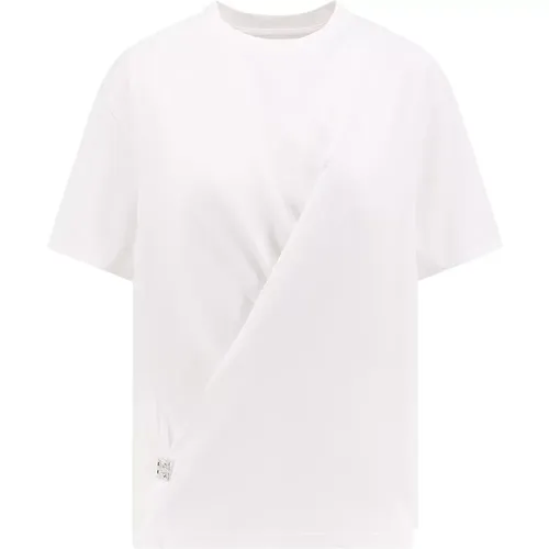 Weißes T-Shirt mit 4G-Detail , Damen, Größe: XS - Givenchy - Modalova