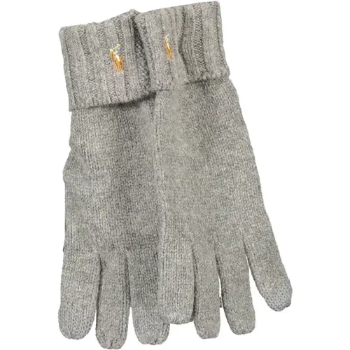 Men's Embroidered Logo Gloves , male, Sizes: ONE SIZE - Ralph Lauren - Modalova