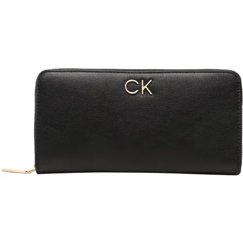 Wallets & Cardholders, female, , Size: ONE SIZE Women`s Re-Lock Wallet with Zipper - Calvin Klein - Modalova