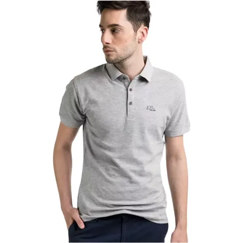 Polo-Shirt aus Baumwolle in Uni-Farbe , Herren, Größe: S - YES ZEE - Modalova