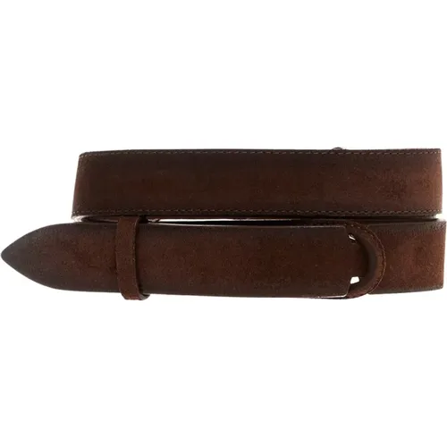 Stylish Tan Burnt Suede Belt , male, Sizes: ONE SIZE - Orciani - Modalova