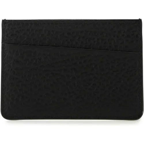 Wallets & Cardholders, male, , Size: ONE SIZE Sleek Leather Card Holder - Maison Margiela - Modalova