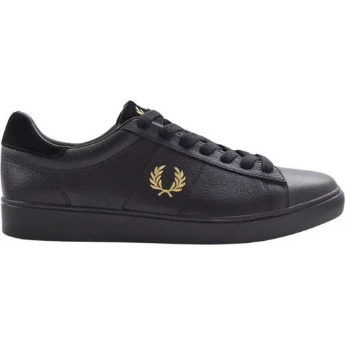 Tumbled Leather Tennis Shoes , male, Sizes: 7 UK - Fred Perry - Modalova