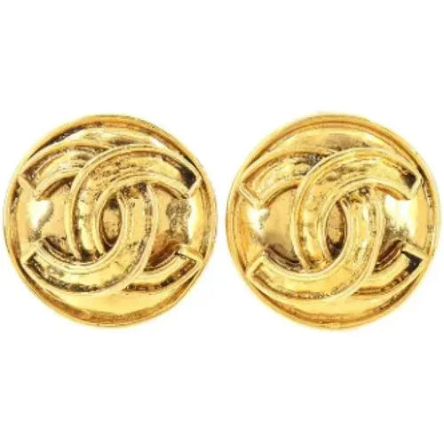 Pre-owned Jewellery, female, , Size: ONE SIZE Pre-owned Metal earrings - Chanel Vintage - Modalova