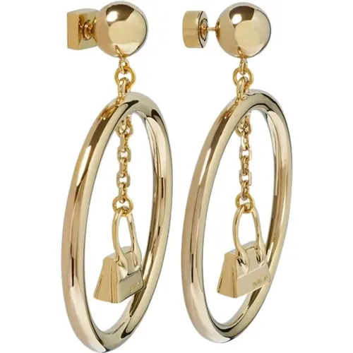 Golden Aluminium Lanneau Chiquito Earrings , female, Sizes: ONE SIZE - Jacquemus - Modalova