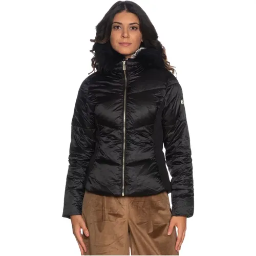 Medium Womens Down Jacket with Fur , female, Sizes: XL - YES ZEE - Modalova