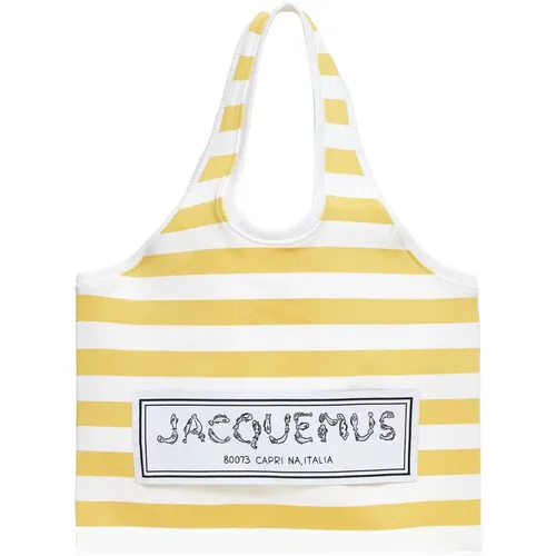 Tote Bags, female, , Size: ONE SIZE Striped Knit Tote Bag - Jacquemus - Modalova