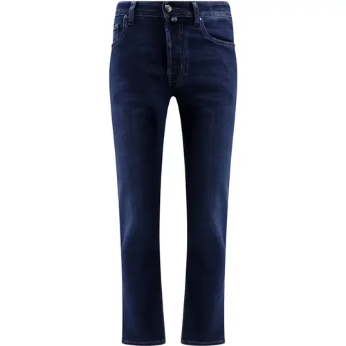 Blaue Slim-fit Jeans für Männer , Herren, Größe: W44 - Jacob Cohën - Modalova