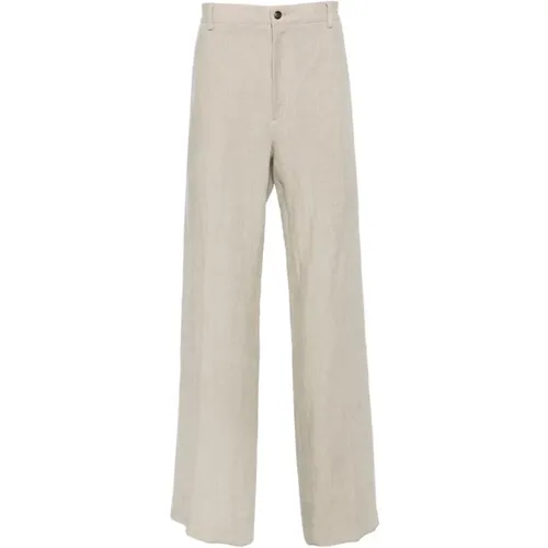 Classic Trousers with Pressed Crease , male, Sizes: L, XL - Salvatore Ferragamo - Modalova