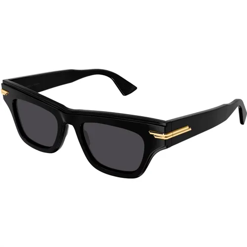 Schwarz/Graue Sonnenbrille Bv1122S , Damen, Größe: 51 MM - Bottega Veneta - Modalova