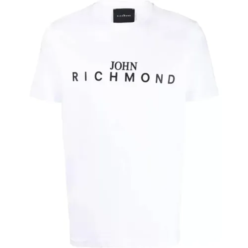 Logo Print Baumwoll T-Shirt - John Richmond - Modalova