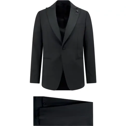 Single Breasted Suits, male, , Size: XL Peak Lapel Suit - Lardini - Modalova