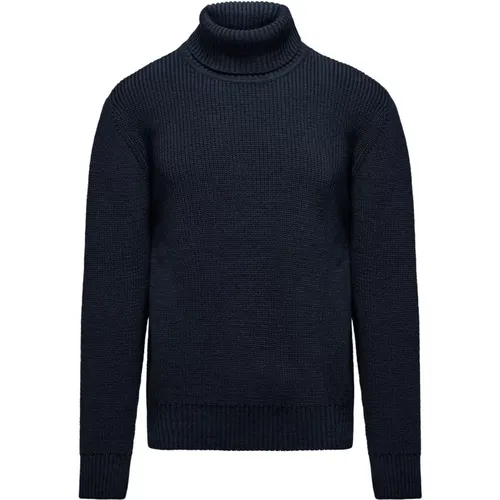 Turtlenecks, male, , Size: L Ribbed Turtleneck in Wool Blend - BomBoogie - Modalova