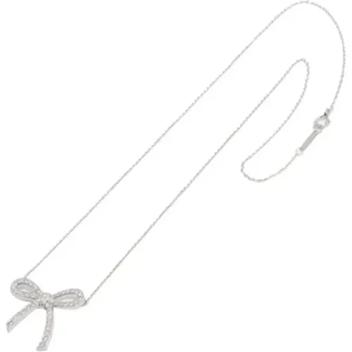 Pre-owned Jewellery, female, , Size: ONE SIZE Pre-owned Platinum necklaces - Tiffany & Co. Pre-owned - Modalova