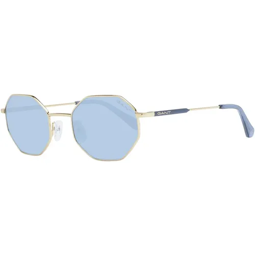 Sunglasses, female, , Size: ONE SIZE Gold Women Sunglasses Blue Lens - Gant - Modalova