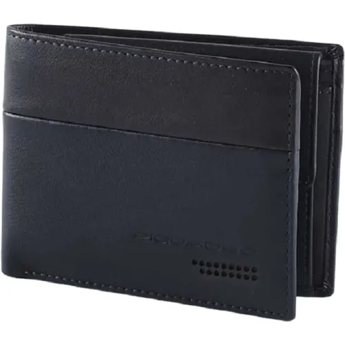 Leather Wallet with Coin Pocket , male, Sizes: ONE SIZE - Piquadro - Modalova