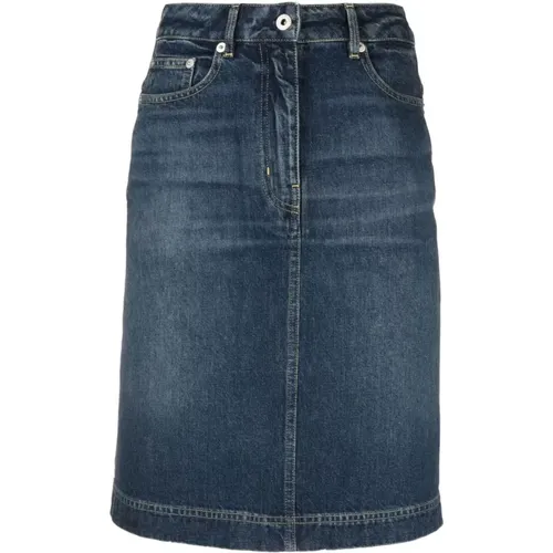 Denim Skirt with High Waist , female, Sizes: W25 - Kenzo - Modalova