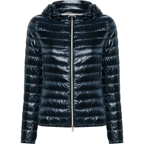 Quilted Padded Coat with Gold-Tone Details , female, Sizes: S, L, M, XS - Herno - Modalova