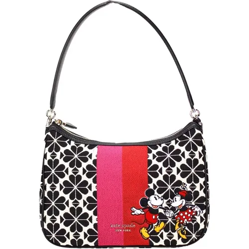 Shoulder Bags, female, , Size: ONE SIZE Disney Small Spade Flower Jacquard Canvas Shoulder Bag - Kate Spade - Modalova