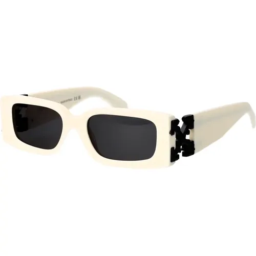 Off , Sunglasses, unisex, , Size: 52 MM Roma Sunglasses for Stylish Sun Protection - Off White - Modalova