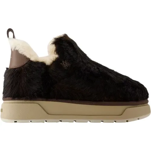 Sneakers, male, , Size: 7 US Faux Fur Malibu Ankle Boots - Leather - Amiri - Modalova