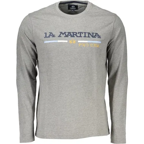 Langarm Herren T-Shirt Grau - LA MARTINA - Modalova