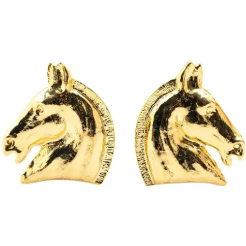 Pre-owned Jewellery, female, , Size: ONE SIZE Pre-owned Metal earrings - Hermès Vintage - Modalova