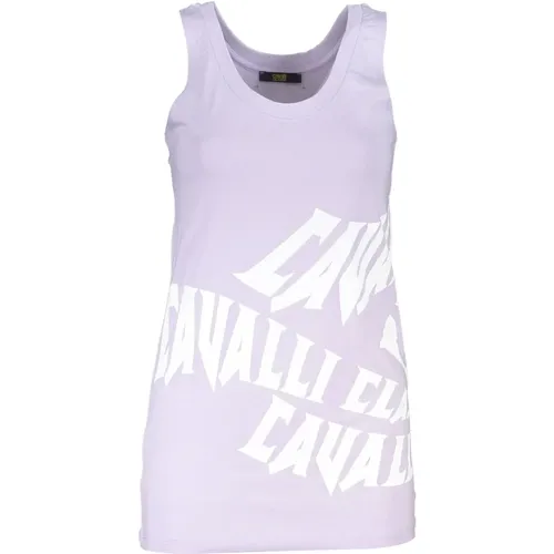 Elegantes Lila Tank Top , Damen, Größe: S - Cavalli Class - Modalova