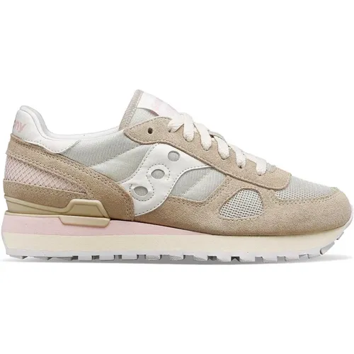 Sneakers, female, , Size: 9 1/2 US Beige Sneakers Shadow Original Stylish Comfort - Saucony - Modalova